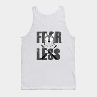 Fearless Geometric Wolf Motivational Fitness Entrepreneur Workout Inspiration Tank Top